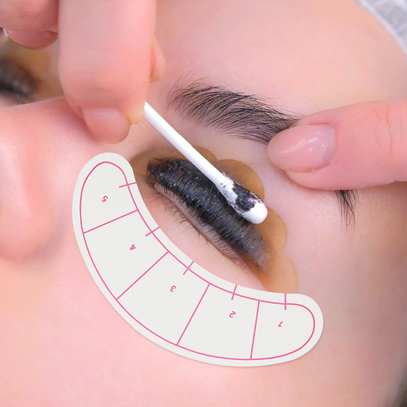 Lash Mapping Sticker - 10 Lembar Kertas Perekat Ekstensi Bulu