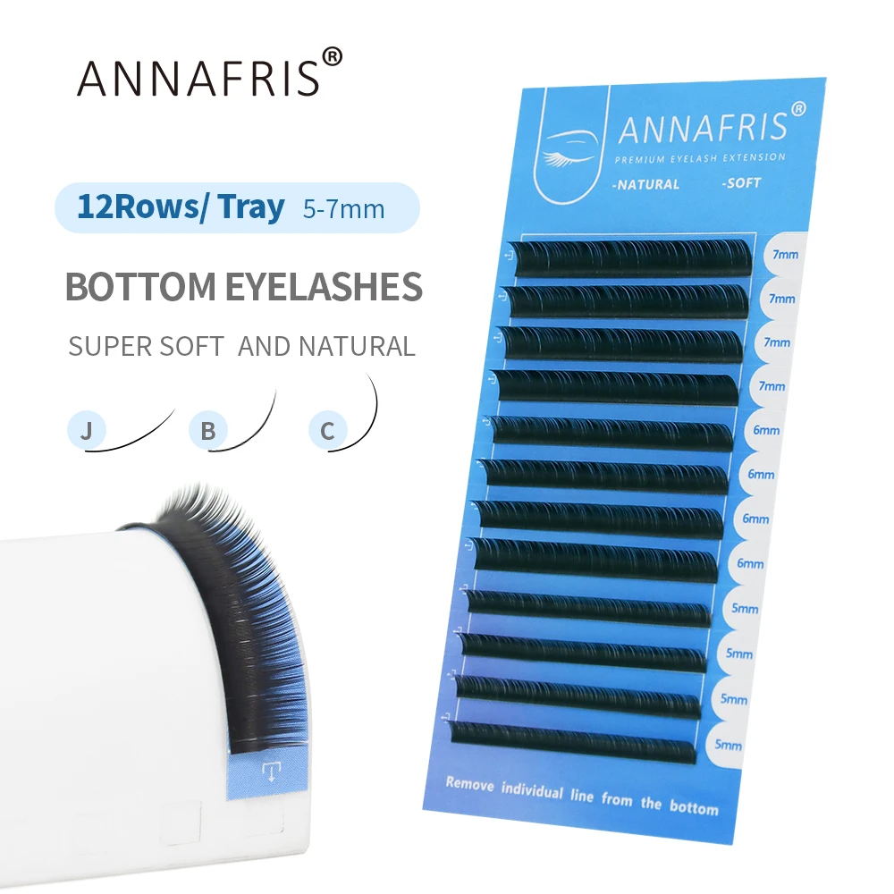 Eyelash Extension C Curl - ANNAFRIS Bulu Mata Bawah Campuran 5-7Mm