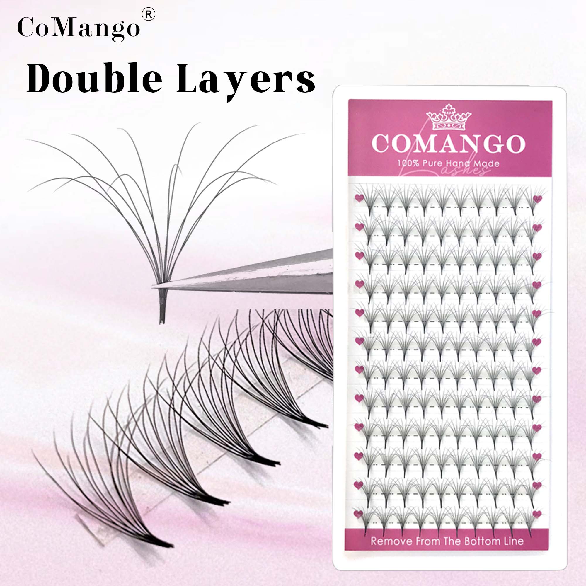 Eyelash Extension Double Volume - COMANGO cantik dua lapis berbulu premade