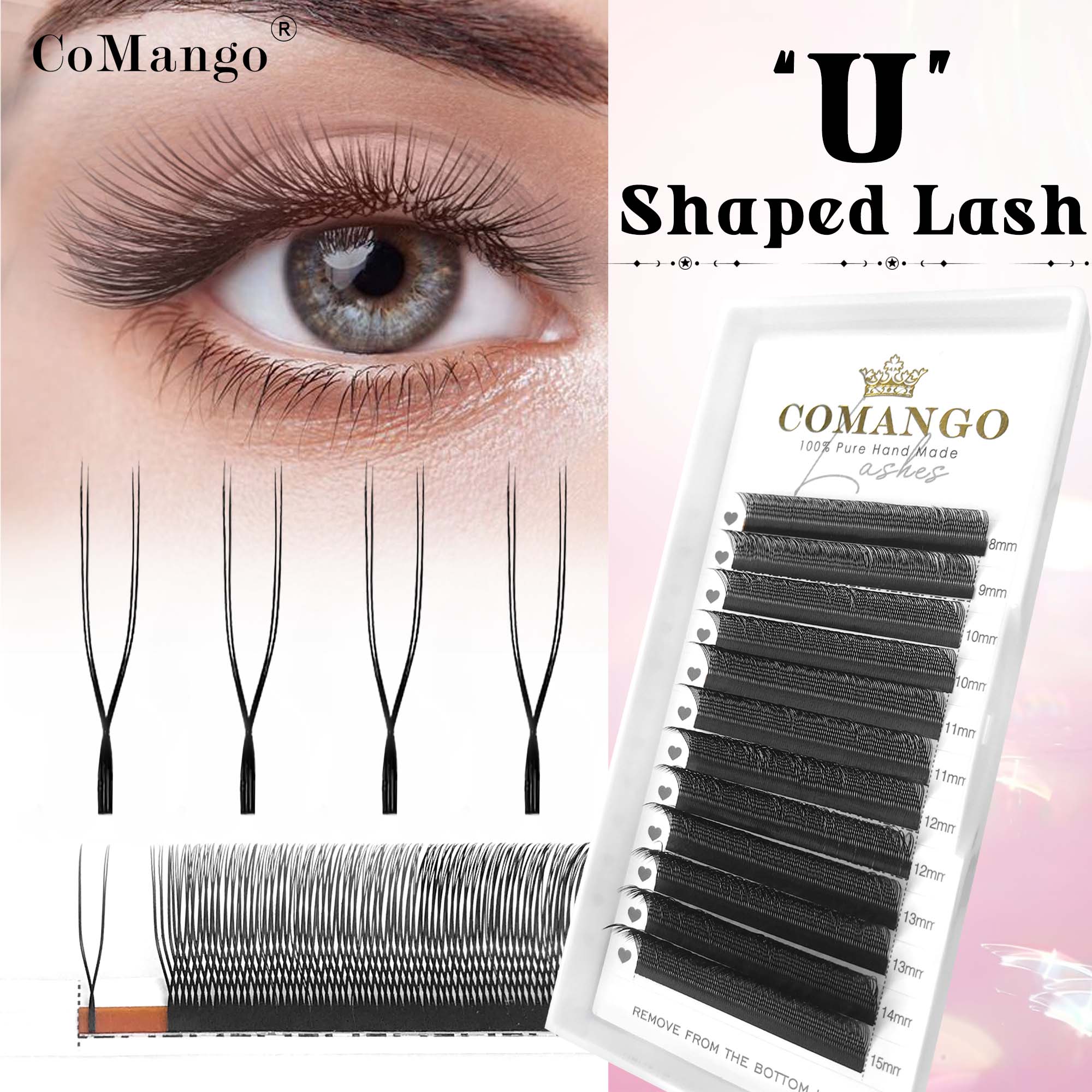Eyelash Extension Volume Styles - CoMango Bulu mata bunga paralel berbentuk
