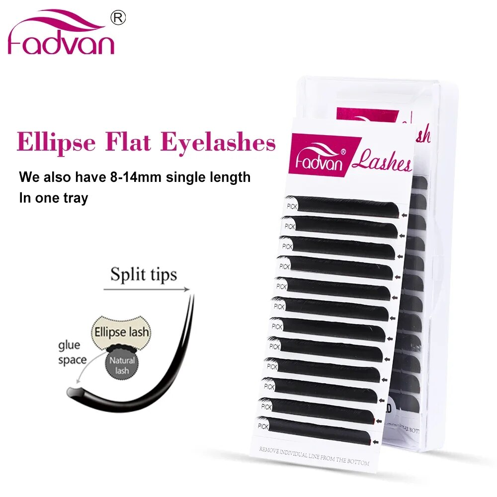 Eyelash Extension Permanent - FADVAN Ellipse Datar C/D Melengkung 8-14Mm
