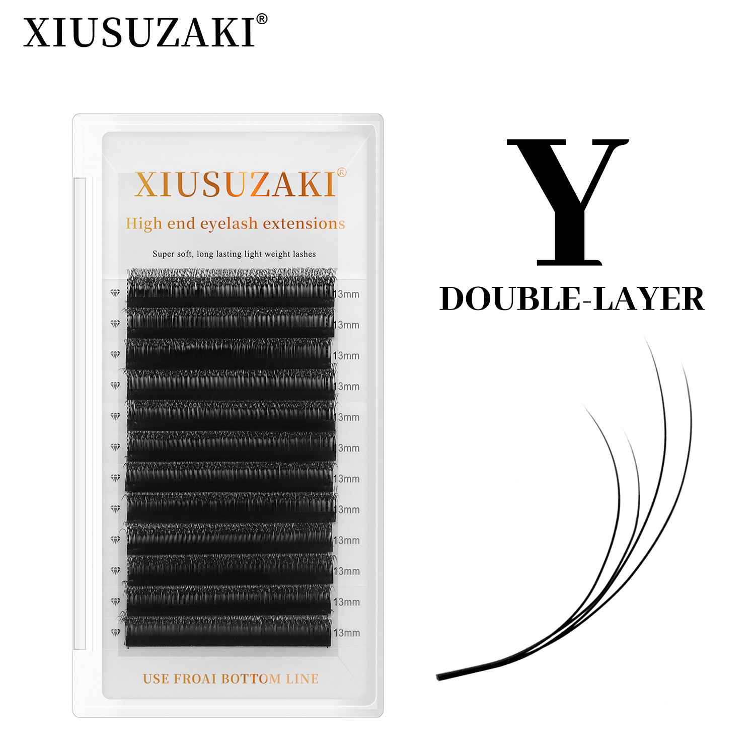 Eyelash Extension Double Volume - XIUSUZAKI Ekstensi Bulu Mata YY Lapisan