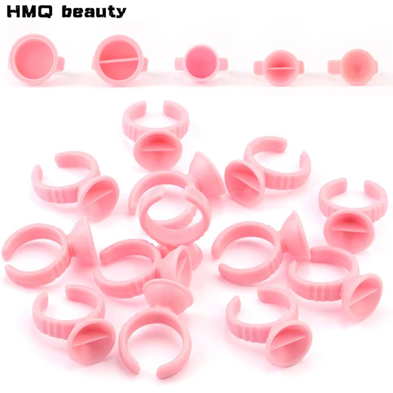 Eyelash Extension Permanent - 100 Pcs Sekali Pakai Lem Cincin