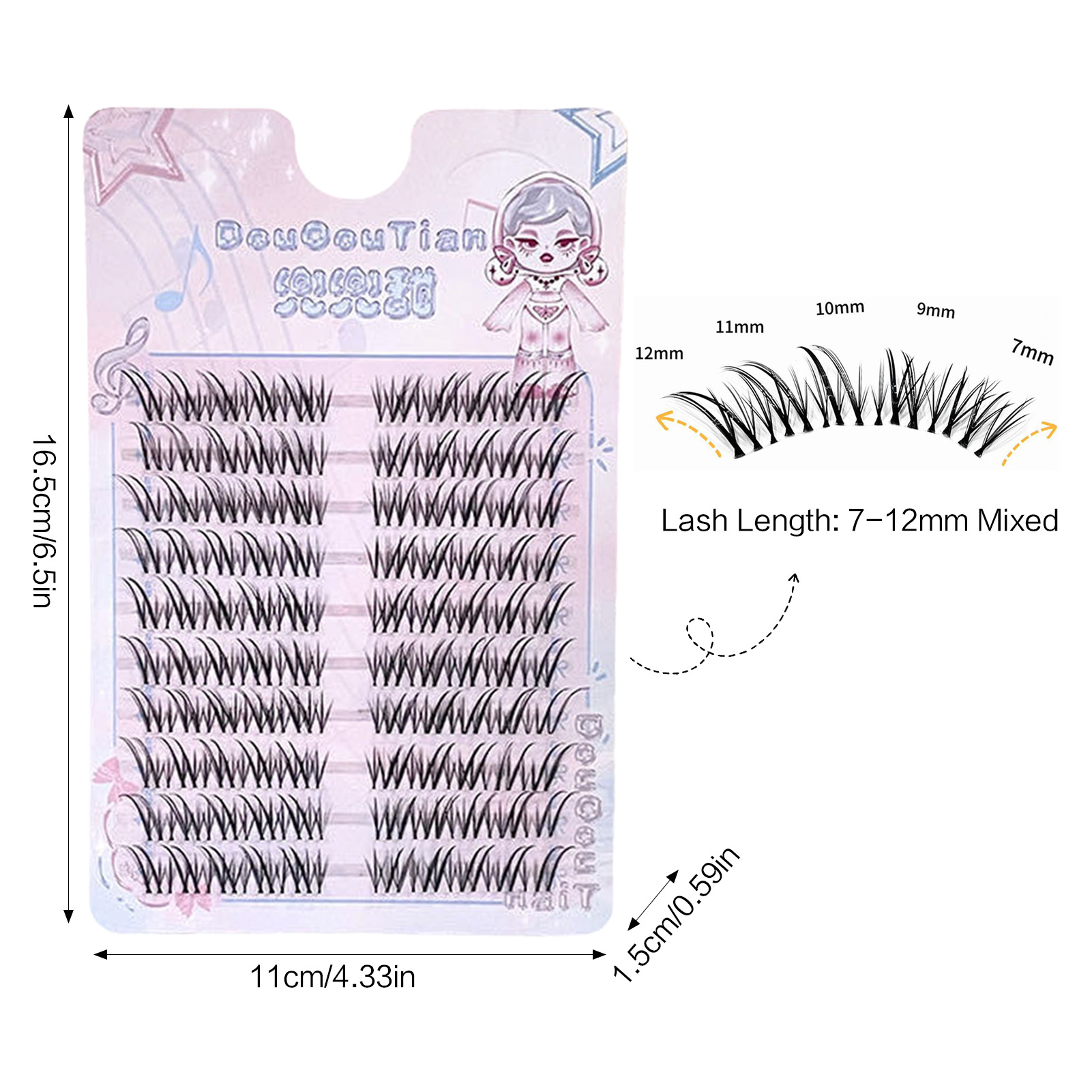 Bulu Mata Palsu Model Fox 7-12 - Eyelash Extension C Curl ulasan dan harga