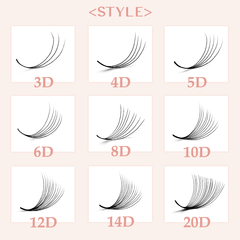 800/1600 Penggemar Bulu Mata V - Eyelash Extension Double Volume ulasan dan harga