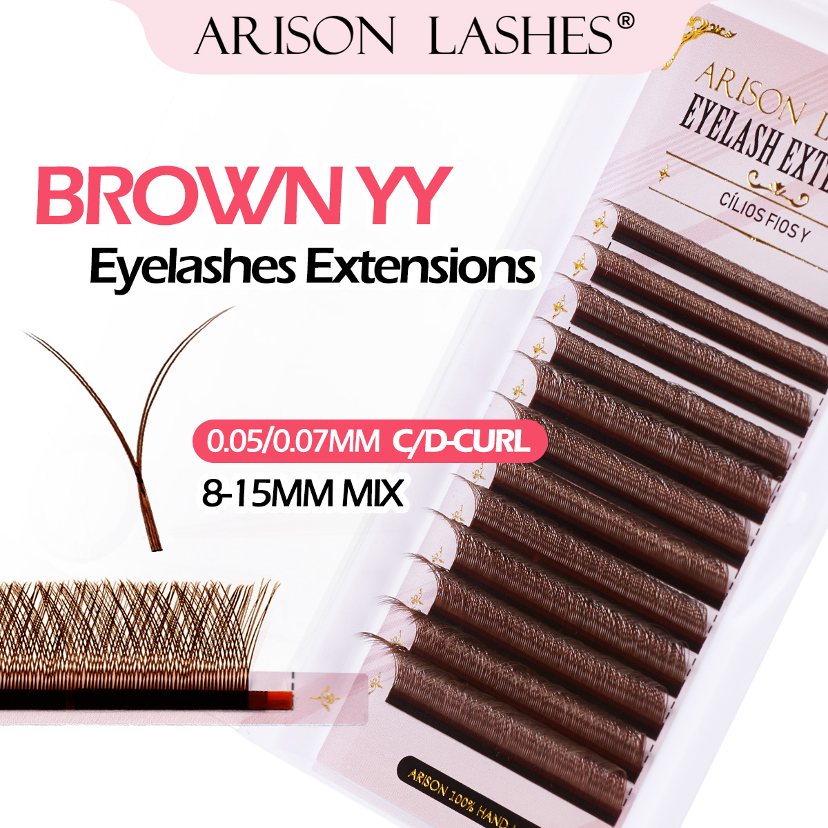 ARISON Brown 2D YY Lashes Doub - Eyelash Extension Double Volume ulasan dan harga