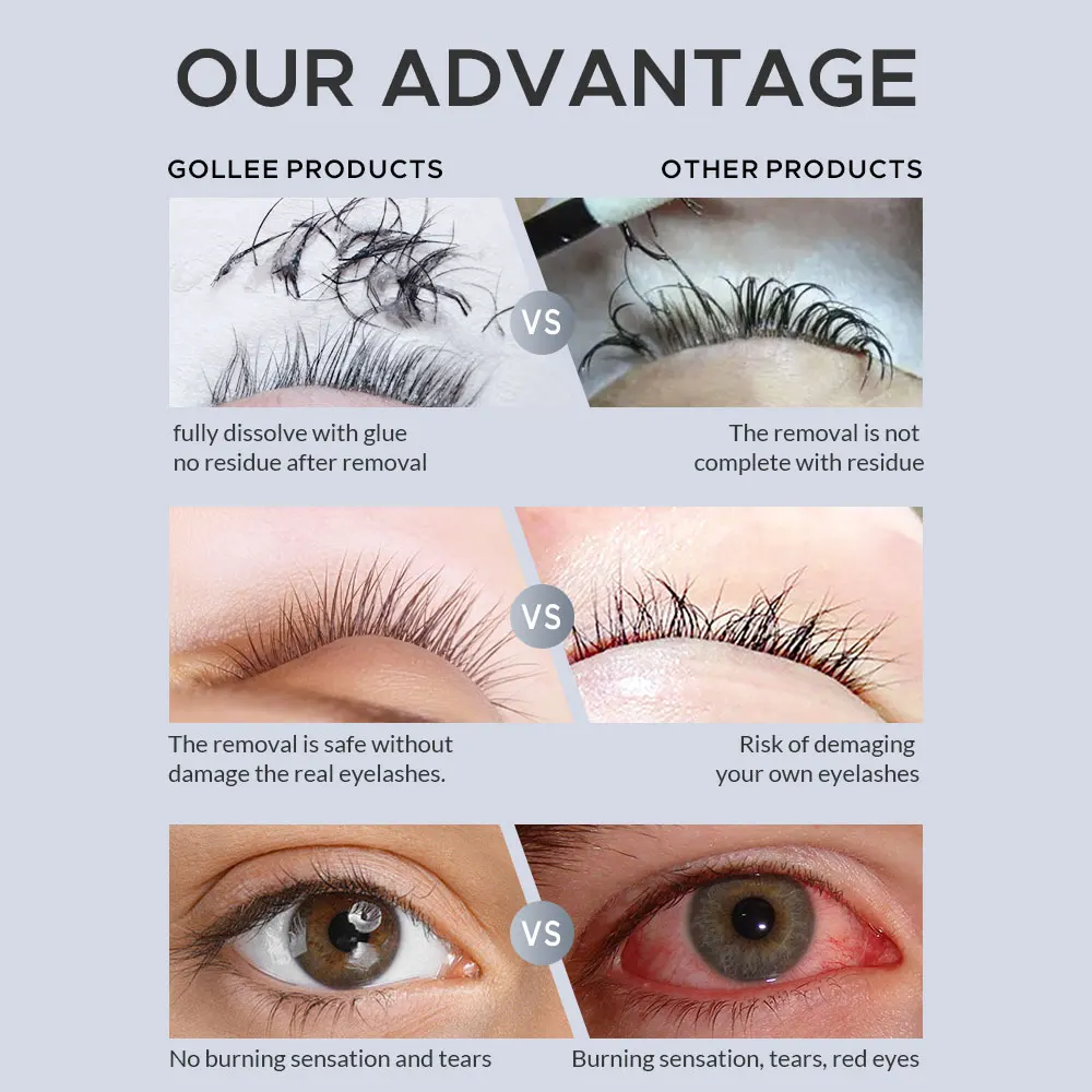 Gollee 5/10 PCS Krim Penghilan - Eyelash Extension Is Safe ulasan dan harga