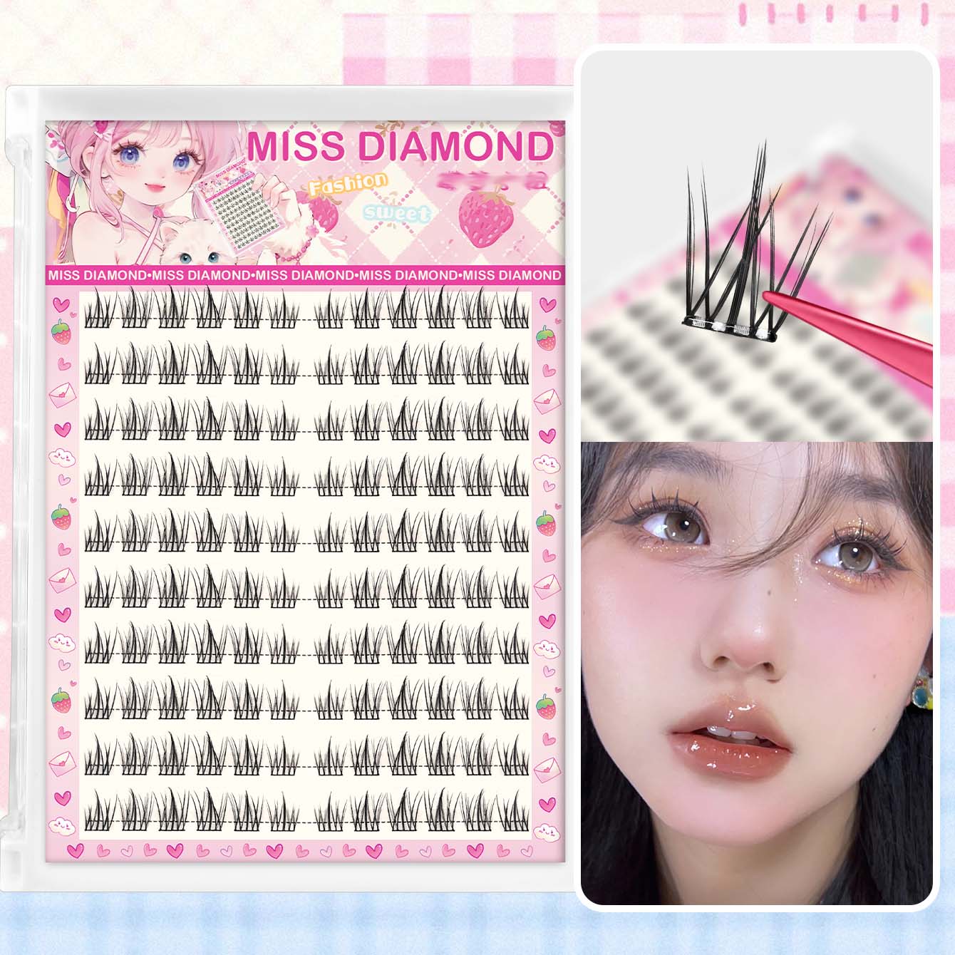 10 Baris Bulu Mata Palsu Tanpa - Eyelash Extension C Curl ulasan dan harga