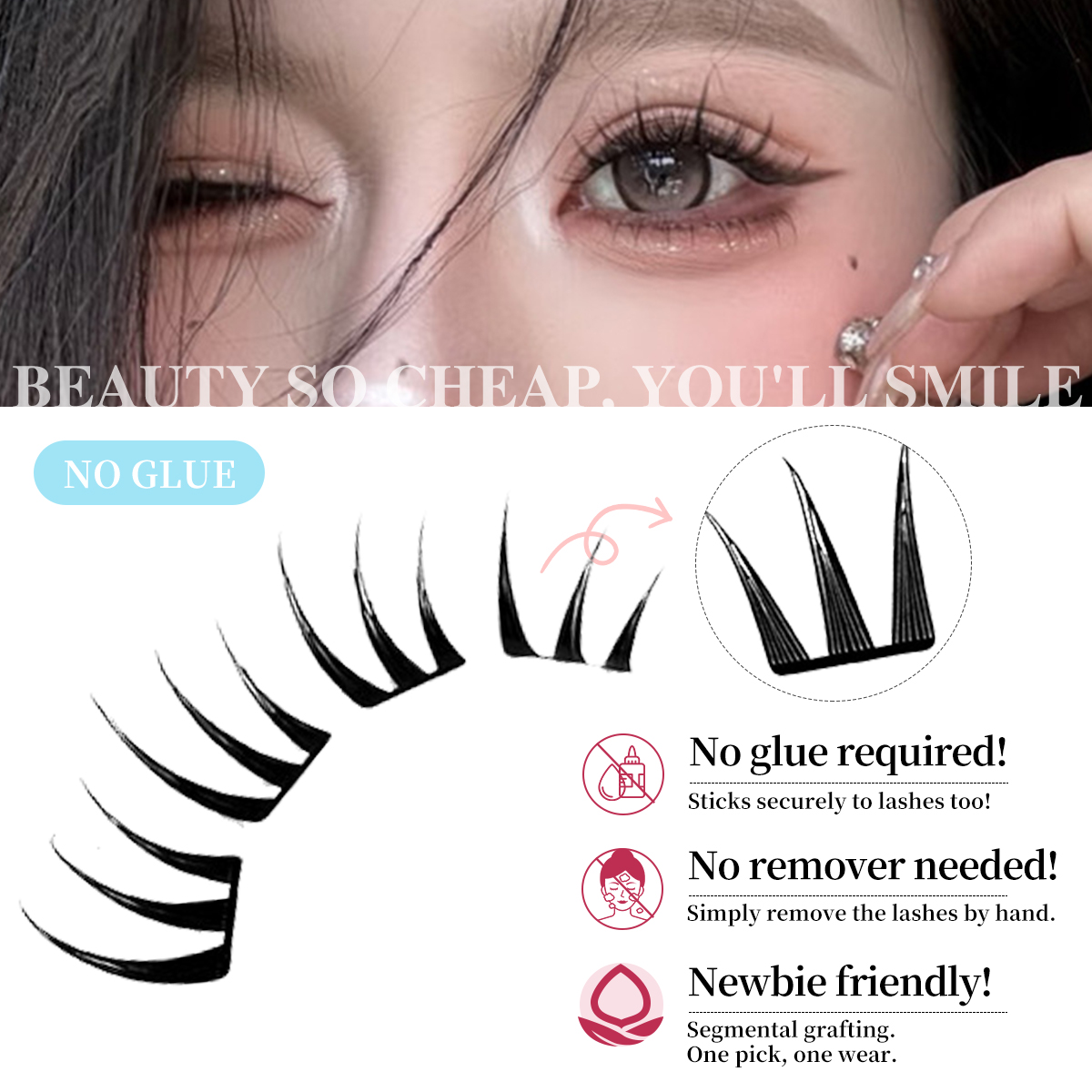 80 Cluster Bulu Mata Palsu Per - Eyelash Extension No 10 ulasan dan harga