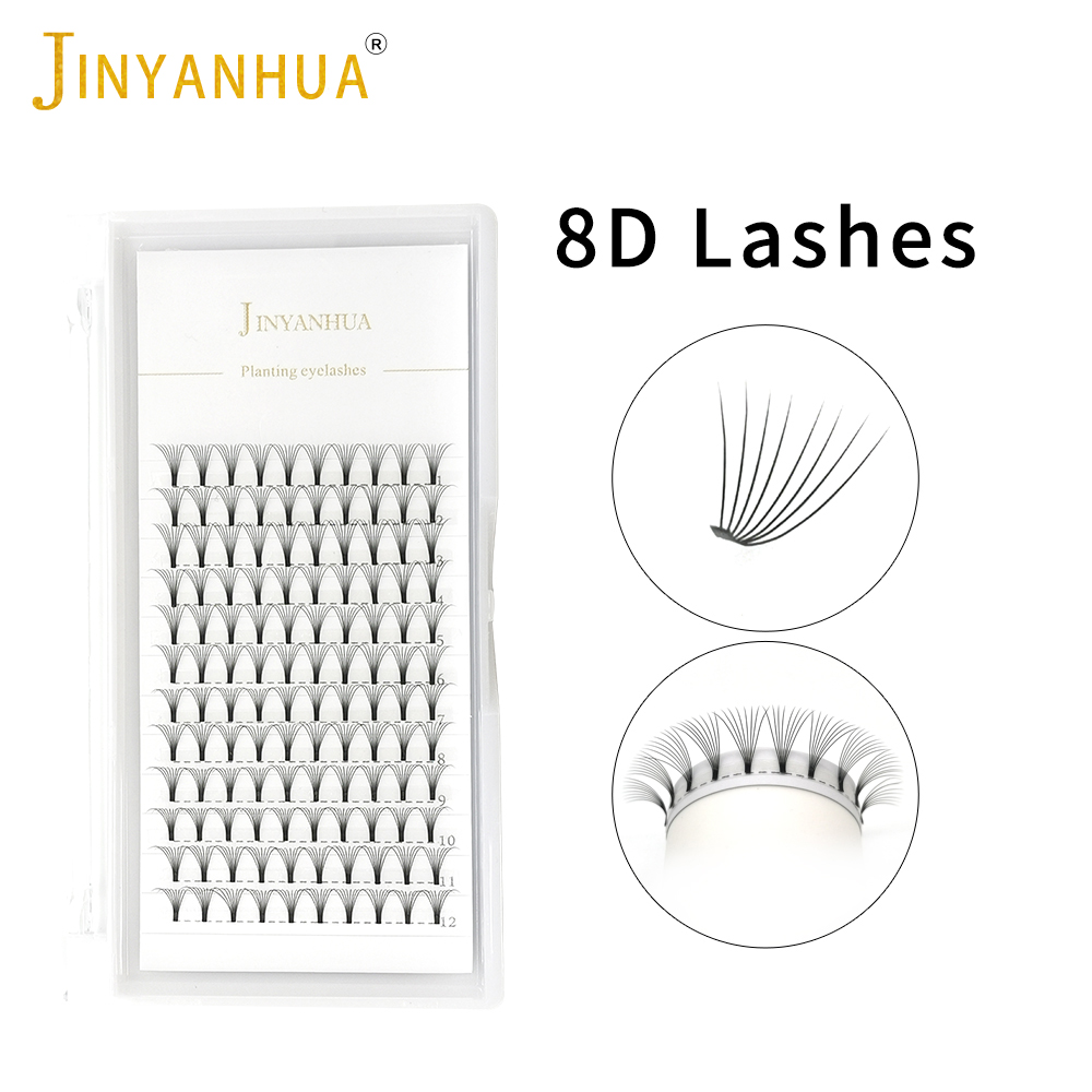 JINYANHUA 8D Kipas Ekstensi Bu - Eyelash Extension C Curl ulasan dan harga