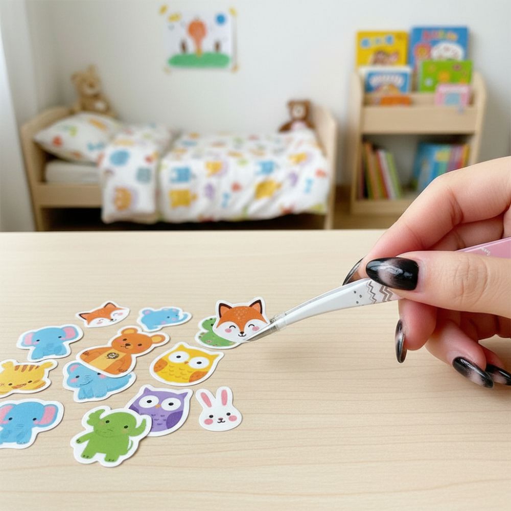 Pinset Bulu Mata Palsu Kartun  - Lash Mapping Sticker ulasan dan harga