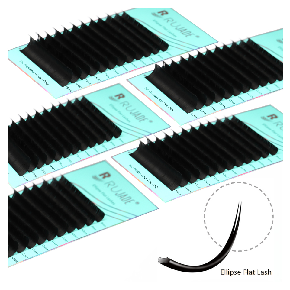 RUJADE Ellipse Flat Eyelash Ex - Eyelash Extension C Curl ulasan dan harga