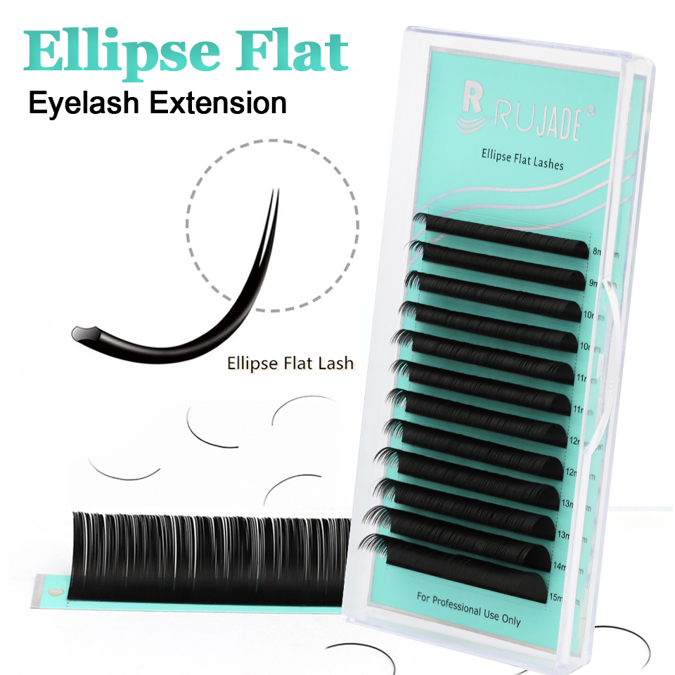 RUJADE Ellipse Flat Eyelash Ex - Eyelash Extension C Curl ulasan dan harga